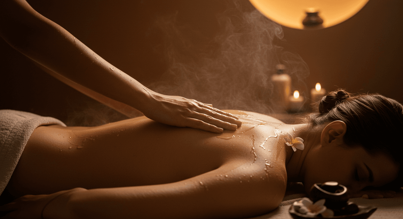 Relaxing spa environment